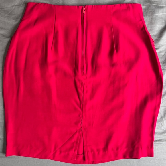 Vintage Red Fringe Miniskirt - Picture 3 of 6